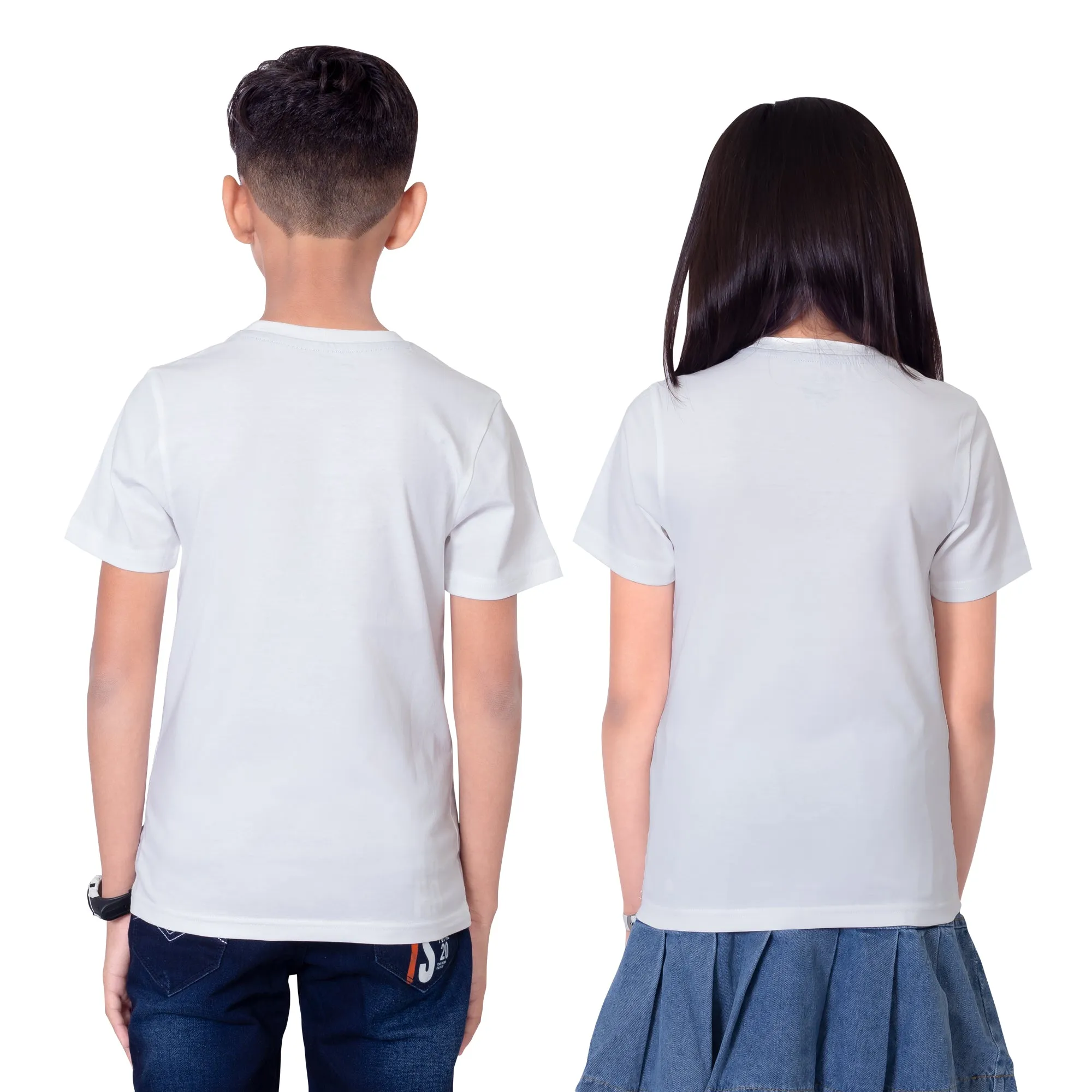 Unisex White Round Neck T-Shirt