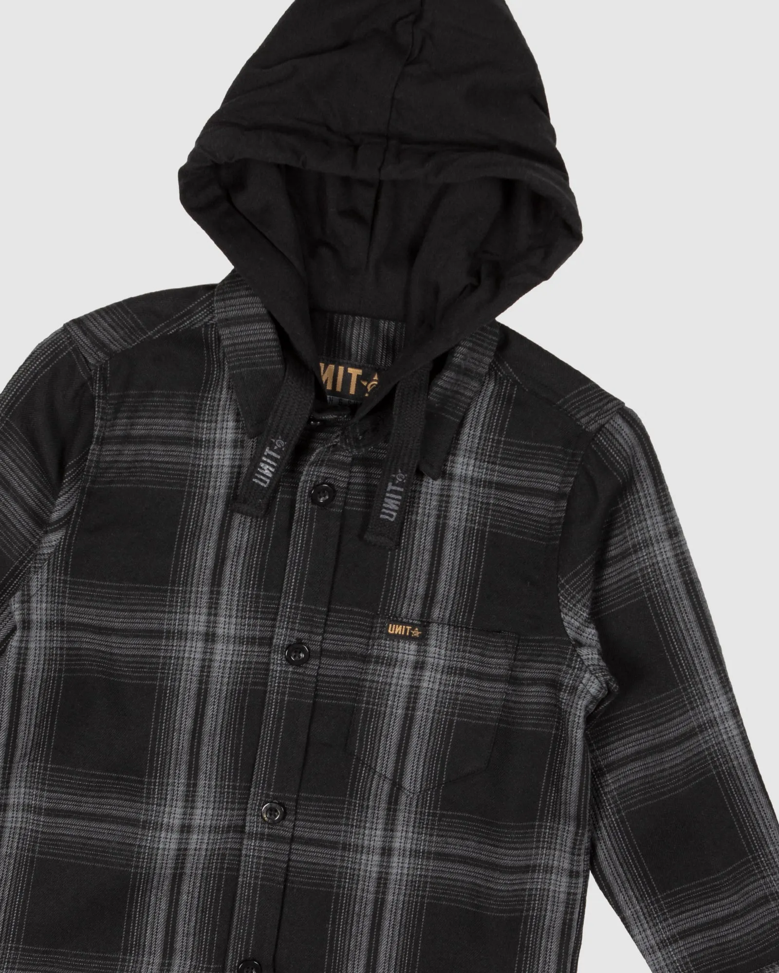 UNIT Kids Chester Hooded Flannel Shirt