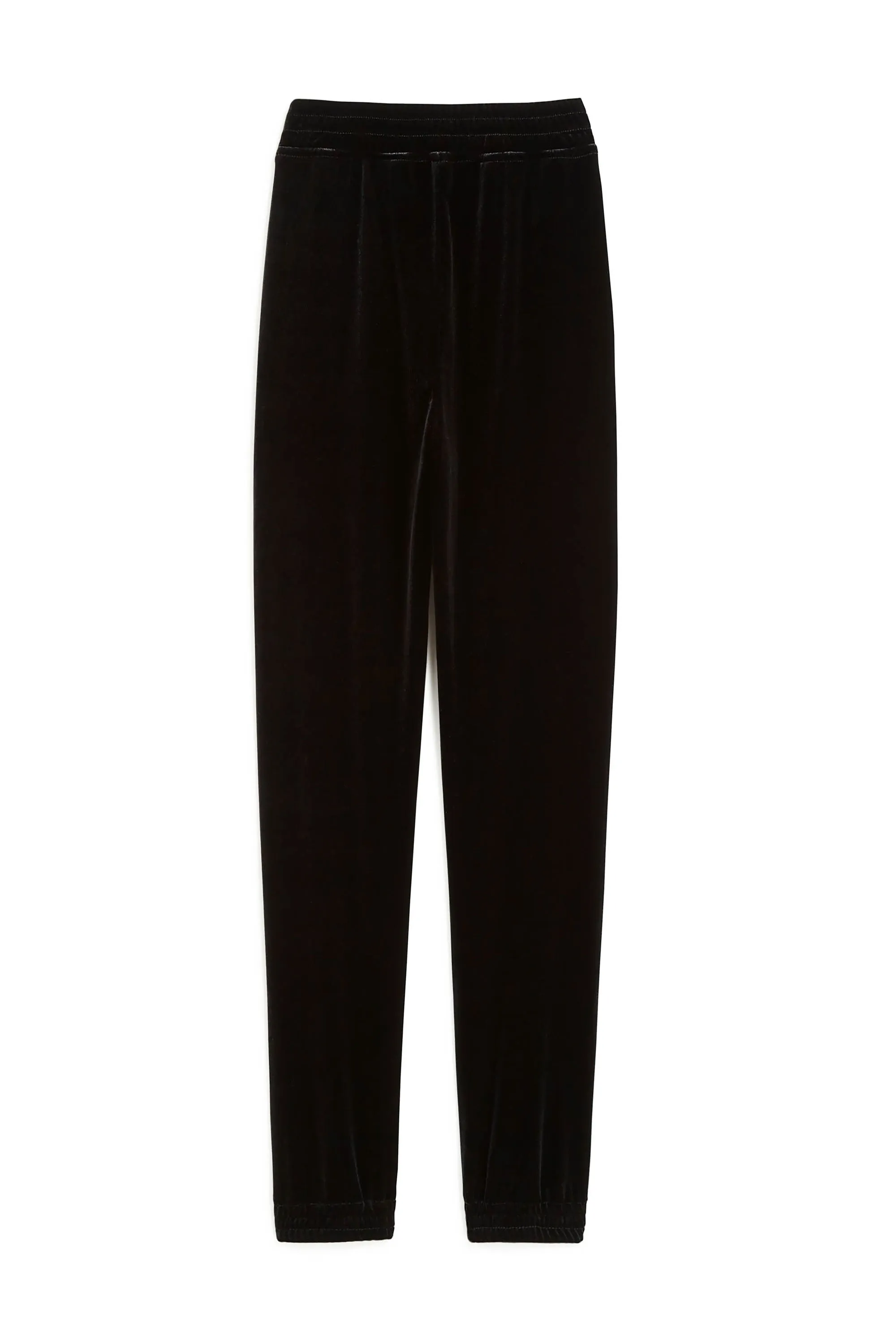 Velvet Jogger Pants In Black