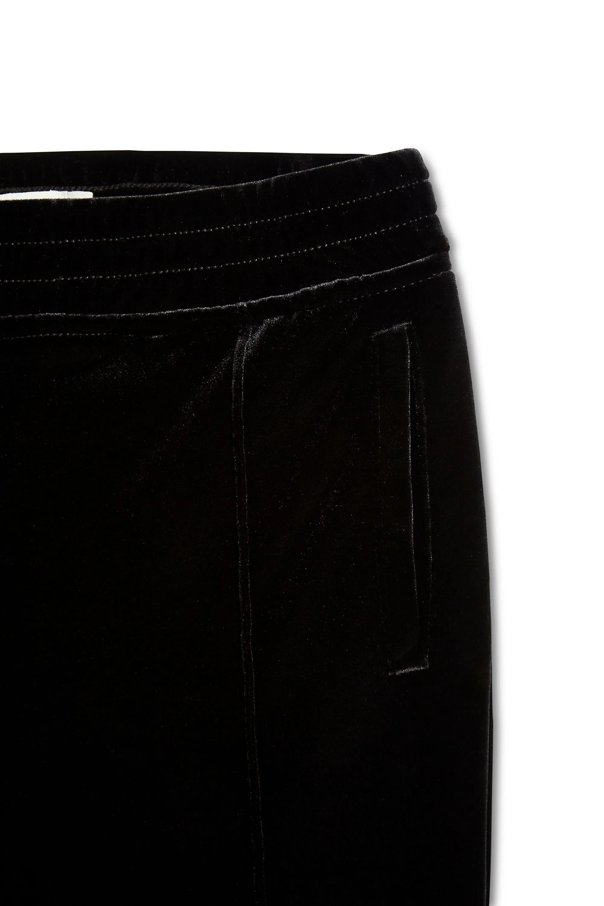 Velvet Jogger Pants In Black