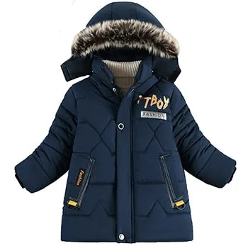 Winter Girls Jacket Keep Warm Hooded Windproof Outerwear