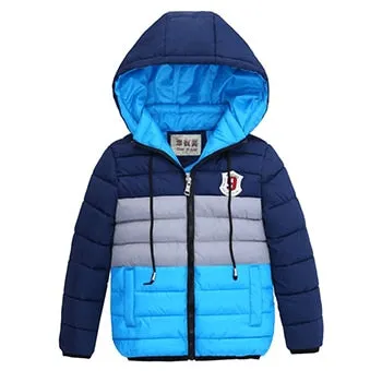 Winter Girls Jacket Keep Warm Hooded Windproof Outerwear