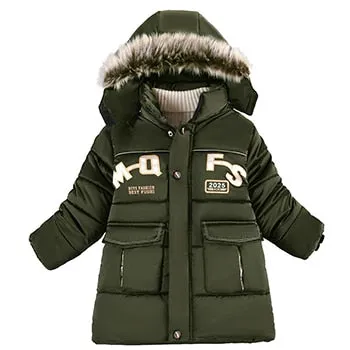 Winter Girls Jacket Keep Warm Hooded Windproof Outerwear