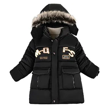 Winter Girls Jacket Keep Warm Hooded Windproof Outerwear